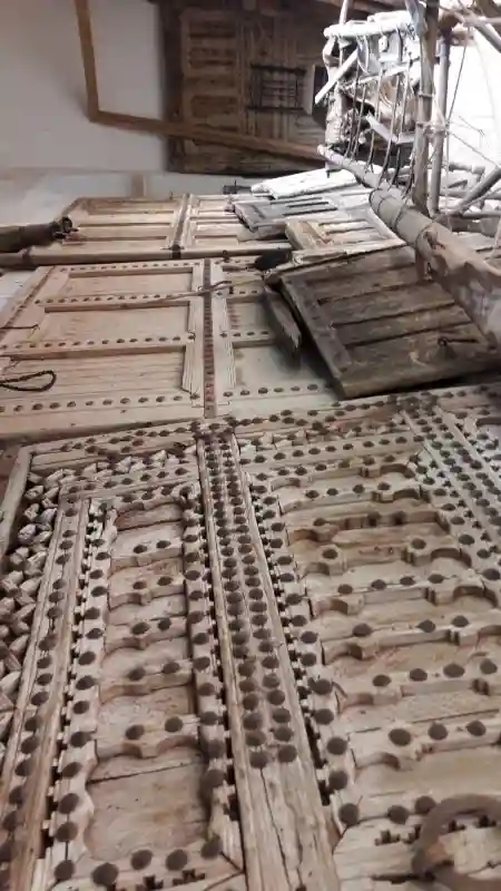 Historic Taroudant craftsmanship and architectural wood detail